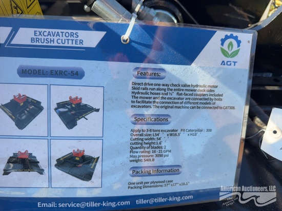 AGT EXRC54 54" HYD EXCAVATOR BRUSH CUTTER