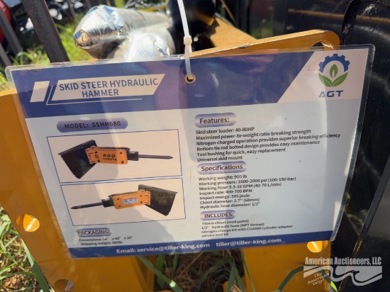 AGT SSHH680 QUICK ATTACH HYD HAMMER