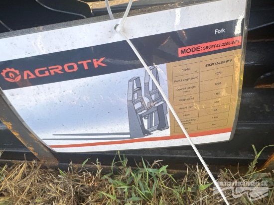 Agrotksscpf42-2200-Wff Quick Attach 42" Walk Through Pallet Forks Mast