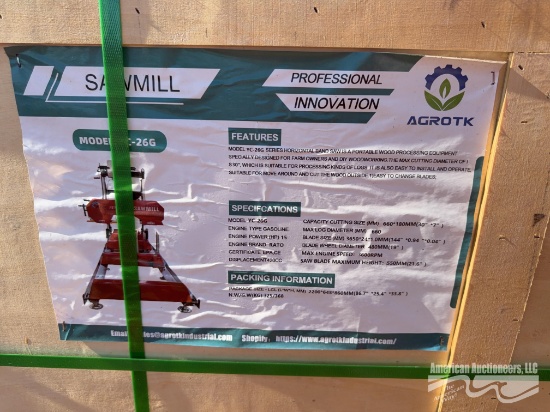 Agrotk Yc-26g 15hp Saw Mill