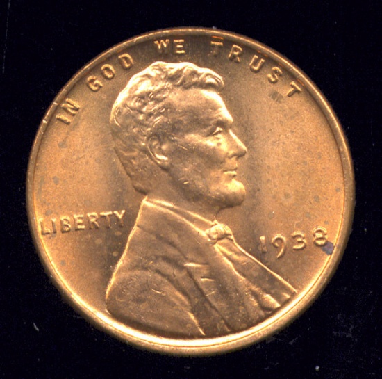 1938 ... BU RED UNC ... Lincoln Cent