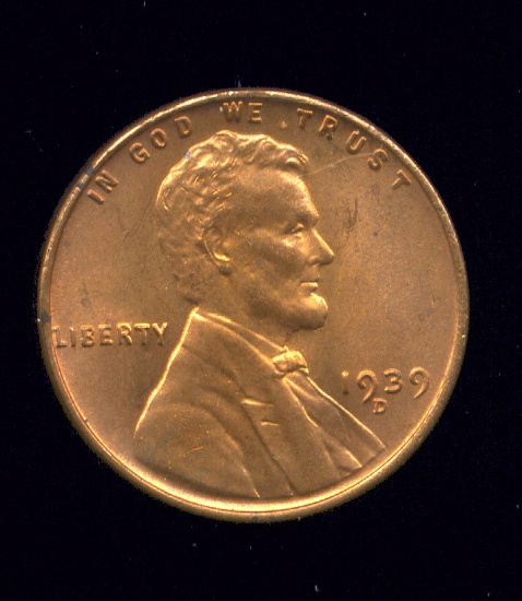 1939-D ... BU RED GEM / UNC ... Lincoln Cent