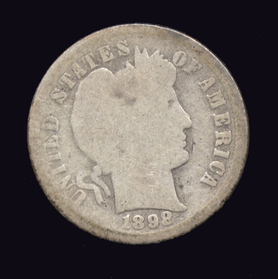 1898-S ... Better Date ... Barber Dime