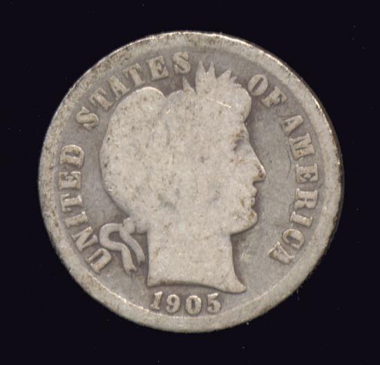 1905-S ... Better Date ... Barber Dime