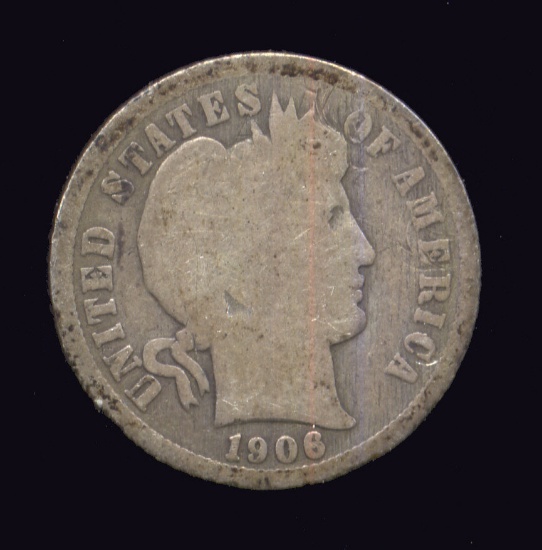 1908-S ... Better Date ... Barber Dime