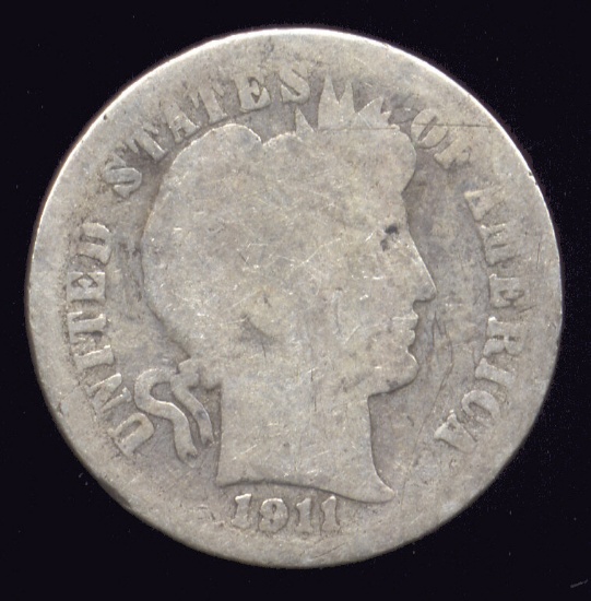 1911-S ... Better Date ... Barber Dime