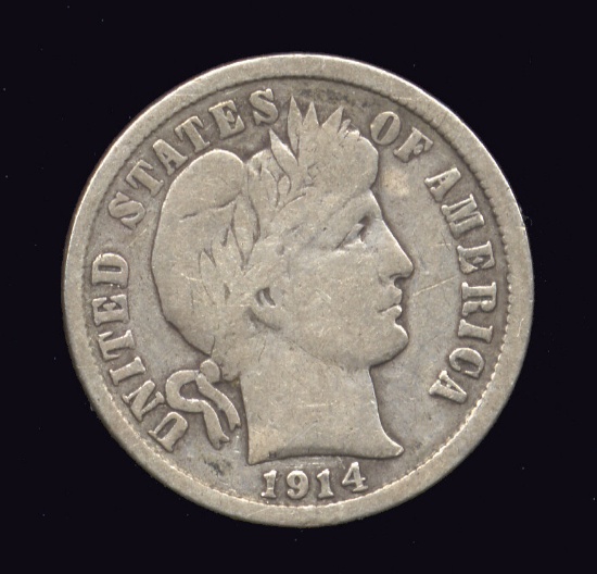 1914-D ... Better Date ... Barber Dime