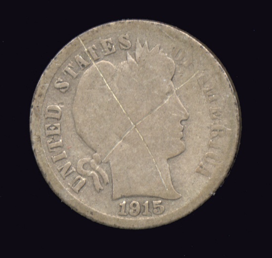 1915-S ... Better Date ... Barber Dime