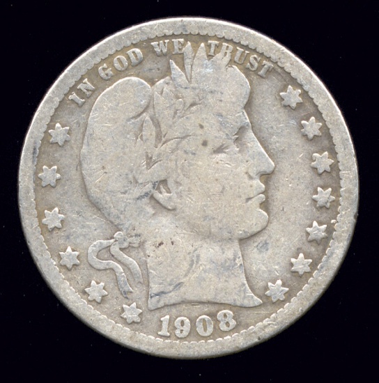 1908-O ... Better Date ... Barber Quarter