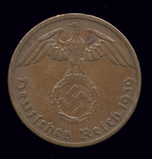 1939-A  ...  1 Pfennig  ...  German Coin