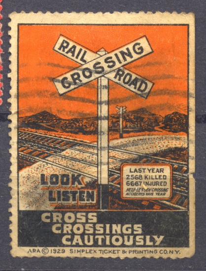 1929 Old Railroad Crossing stamp