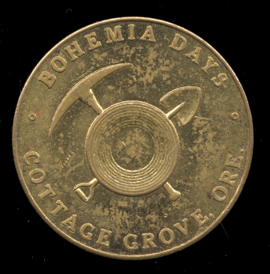 Cottage Grove, OR ... Good For 50 Cents  ... Old Token