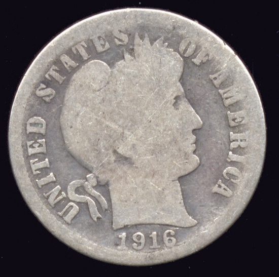 1916-S ... Better Date ... Barber Dime