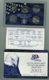 2001 STATE QUARTERS PROOF SET
