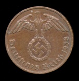 1938-F  ...  1 Pfennig  ...  German Coin