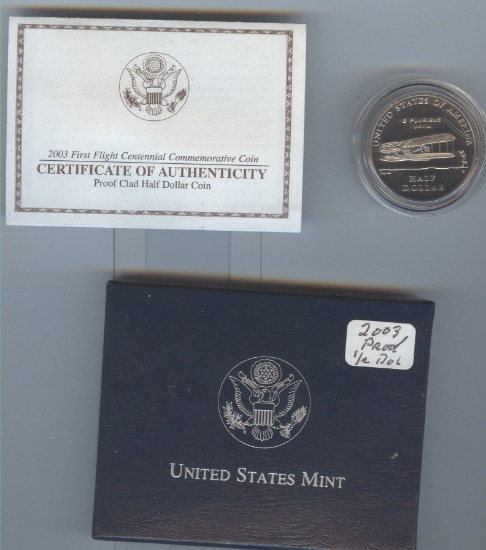 2003 FIRST FLIGHT PROOF HALF DOLLAR