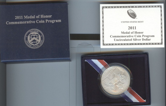 2011 MEDAL OF HONOR COMMEMORATIVE SILVER DOLLAR