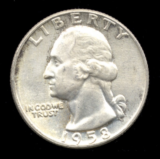 1958-D ... CH / GEM BU UNC ... Washington Quarter