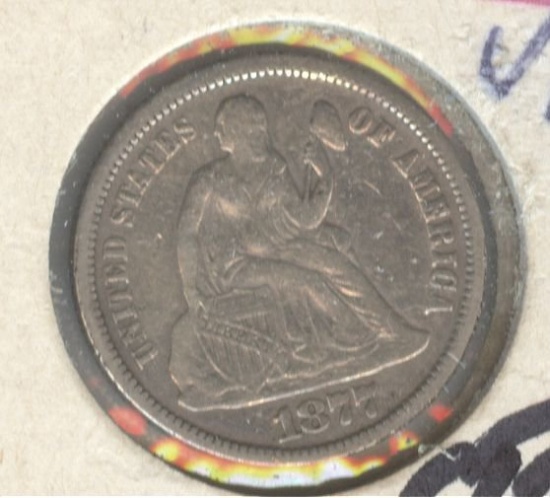 1877 SEATED LIBERTY DIME