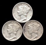 1938-P D S Year Set ... Better Grade ... Mercury Dime
