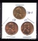 3 RED BU UNC ... Lincoln Wheat Back Cents