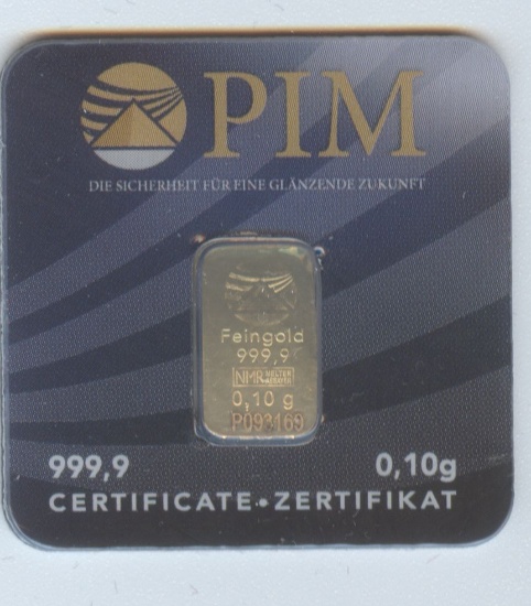 PIM .10g GOLD BAR
