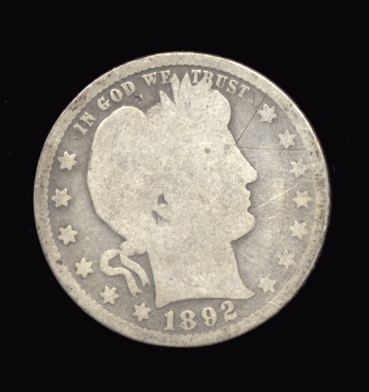 1892 ... First Year Issue ... Barber Quarter
