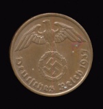 1937-A  ...  2 Pfennig  ...  Nazi German Coin