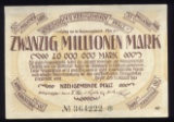 20,000,000 Marks ... Old German Bank Note