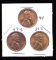 3 RED BU UNC ... Lincoln Wheat Back Cents