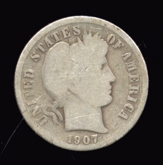 1907 ... Better Date ... Barber Dime