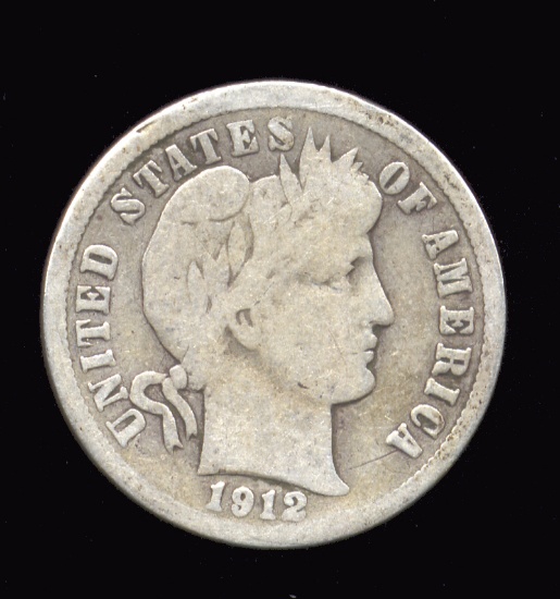1912-D ... Better Date ... Barber Dime