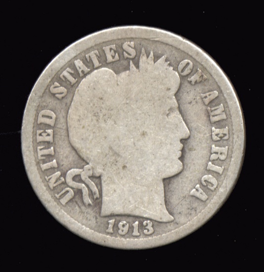 1913 ... Better Date ... Barber Dime