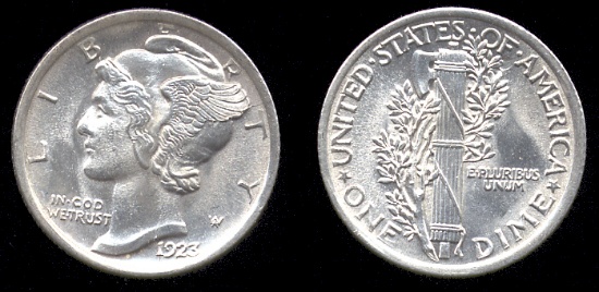 1923 ... High Grade ... Mercury Dime