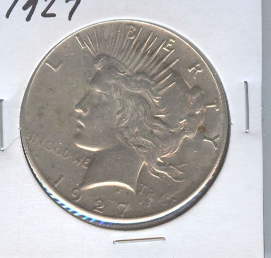1927 PEACE SILVER DOLLAR