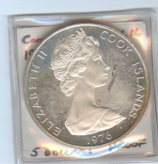 1976 COOK ISLANDS $5 PROOF