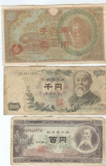VINTAGE JAPANESE BANK NOTES