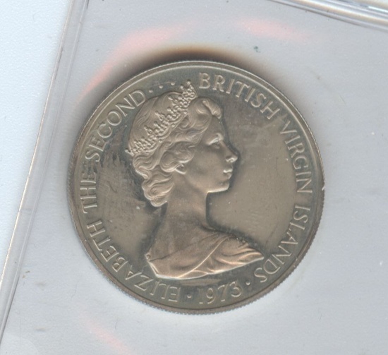 1973 BRITISH VIRGIN ISLANDS PRF 25c