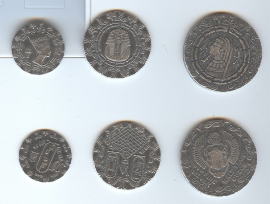 3 EGYPTIAN THEMED SILVER ROUNDS