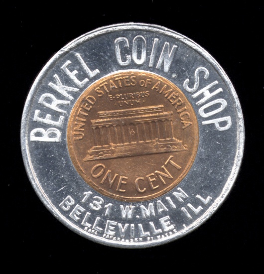 Belleview, IL ... Good Luck Encased Penny