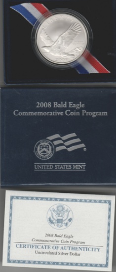 2008 BALD EAGLE PROOF SILVER DOLLAR