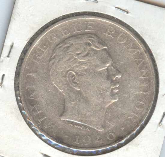 1946 ROMANIAN 100000 LEI, SILVER