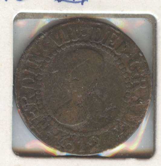 SPAIN 1812 COPPER COIN