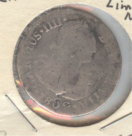 1802 CHARLES IIII 2 REALE