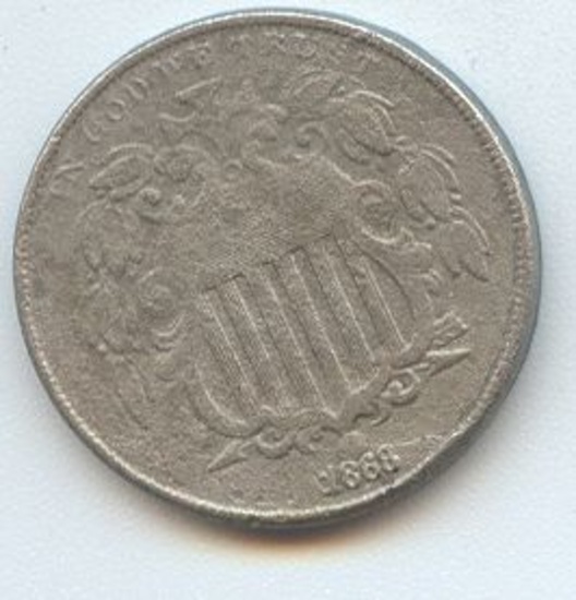 1868 SHIELD NICKEL