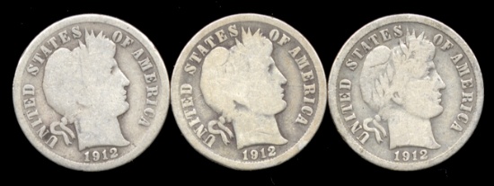 1912-P 1912-D 1912-S ... Date Set ... Barber Dimes