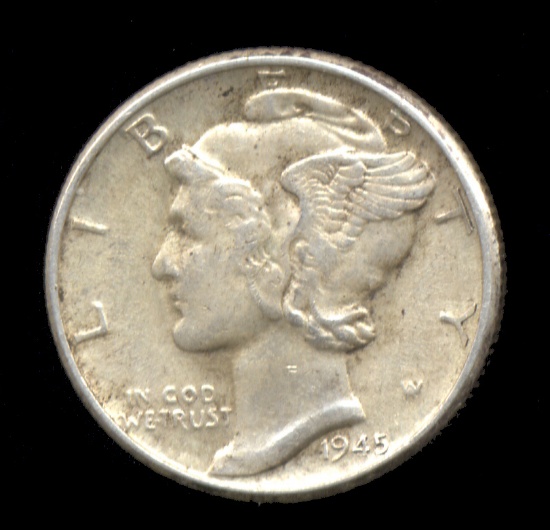 1945-D ... Better Grade ... Mercury Dime