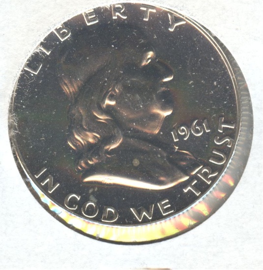 1961 PROOF FRANKLIN HALF DOLLAR
