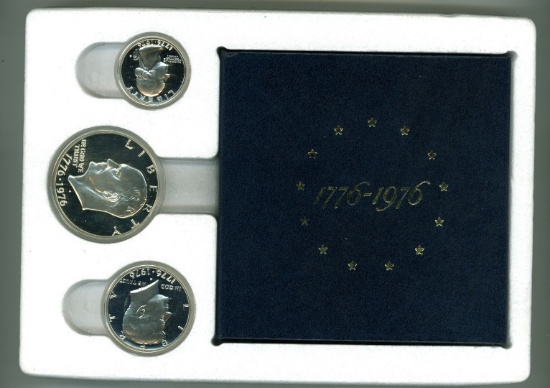 1976-S SILVER 3 COIN PROOF SET