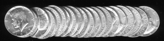 1967 ... 40% Silver Roll Kennedy Half Dollars